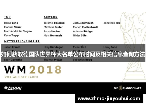 如何获取德国队世界杯大名单公布时间及相关信息查询方法